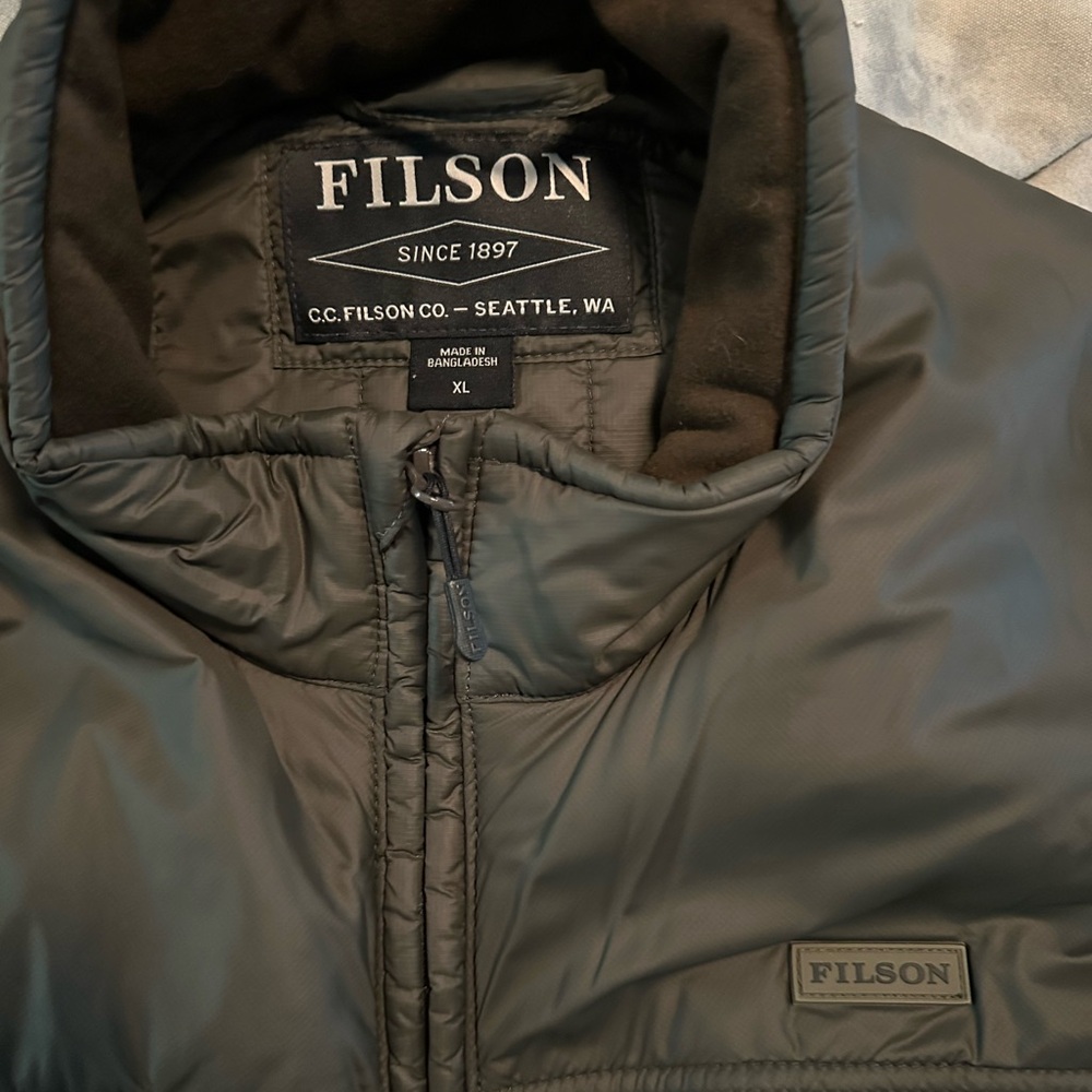 Filson Men's Green Puffer Vest